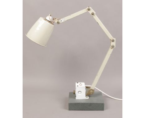 A vintage Memlite Industrial machinists articulated lamp. 