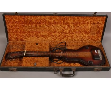 A cased vintage Selmer lap steel / Hawaiian guitar. 