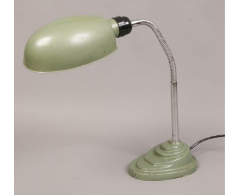 A 1920s swan neck desk lamp. 