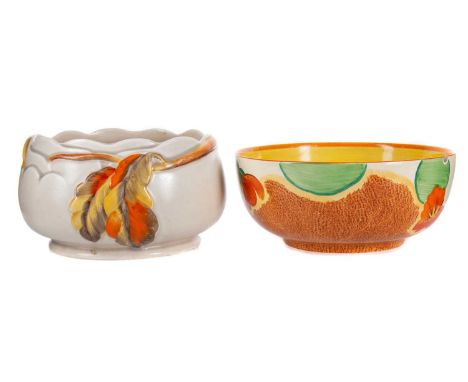 CLARICE CLIFF (BRITISH, 1899-1972) FOR NEWPORT POTTERY, BIZARRE 'NASTURTIUM' BOWL 1930-39 printed mark to base, together with