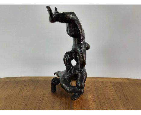 * MATÉO MORNAR (FRENCH, 1946-), BRONZE FIGURAL SCULPTURE EARLY 21ST CENTURY titled JUEX COQUINS, signed MORNAR, numbered 1/8,