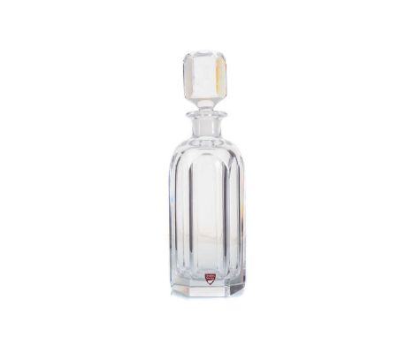 ORREFORS, CRYSTAL DECANTER SECOND HALF OF THE 20TH CENTURY with stopper, both of hexagonal form29cm high