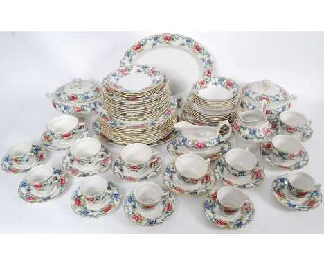 A Booths `Floradora`, pattern part service, including plates in four sizes, bowls,  cups and saucers etc ( see illustration )