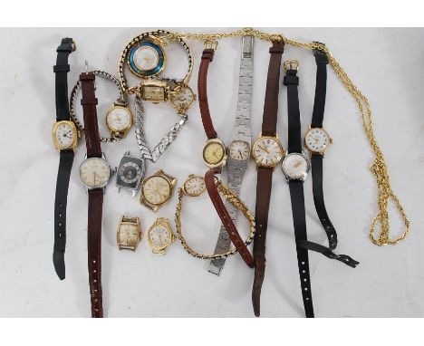 A quantity of mechanical ladies watches to include Buren Grand Prix, Renova, Sekonda, Smiths, Accurist, Timex, Perfex and oth