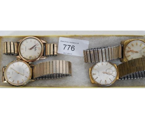 A good collection of gentlemans wristwatches to include Timex, Accurist, Delvina automatic 25 jewels, Mudu doublematic etc
