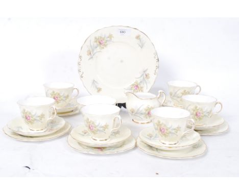 A chintzy tea setting / service for six by Colclough