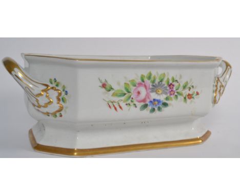 A 20th century china planter hand painted planter