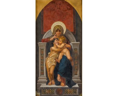   Bouguereau, William Adolphe  Bouguereau, William Adolphe   Nach. 1825 La Rochelle - 1905 ebd. Öl/Lw. Thronende Muttergottes