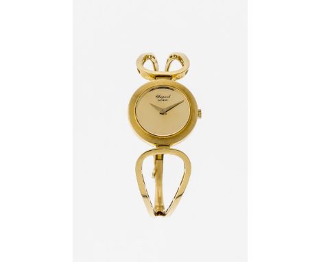   Chopard Damenuhr  Chopard Damenuhr   Rundes Gehäuse GG 750, Ø 25 mm. Goldenes Zifferblatt mit  Goldzeigern. Werk mit Handau