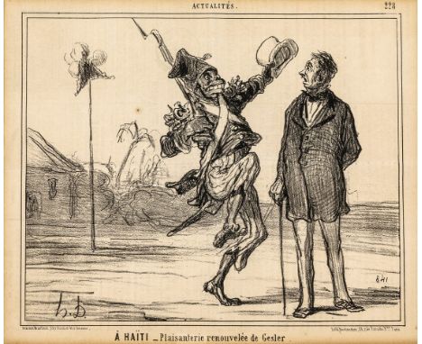   Daumier, Honoré  Daumier, Honoré   1808 Marseille - 1879 Valmondois. Drei Lithogr. Aus: Actualités. Im Stock monogr. u. bet