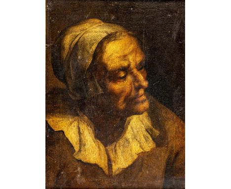   Vois, Ary de attr.  Vois, Ary de attr.   1631 Utrecht - 1680 Leiden.  Öl/Lw. Bildnis einer älteren Frau mit weißer Haube un