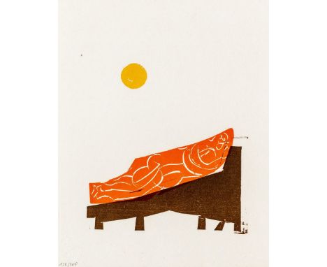   Grieshaber, HAP  Grieshaber, HAP   1909 Rot an der Rot - 1981 Achalm.  Farbholzschnitt. Hommage à Cantz. U.l. 125/300 num. 