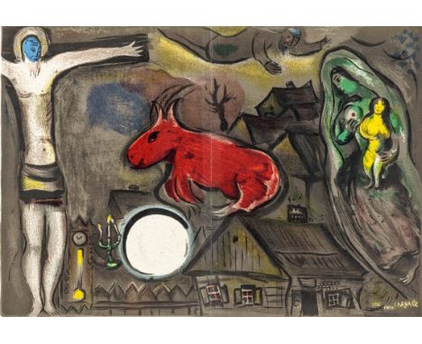   Chagall, Marc  Chagall, Marc   1887 Witebsk - 1985 Saint-Paul-de-Vence. Farblithogr. Imagination reine du monde. Kreuzigung