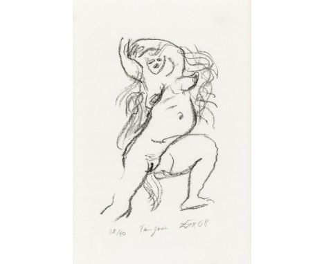   Dix, Otto  Dix, Otto   1891 Untermhaus/Gera - 1969 Singen. Lithogr. "Tänzerin". U.r. mit Bleistift sign. u. 68(19) dat.  U.