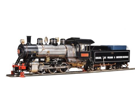 A fine exhibition standard 5 inch gauge model of a 0-6-0 American Chicago West Pullman &amp; Southern Railroad tender locomot