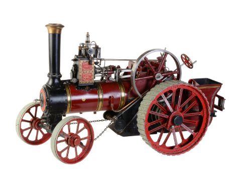 A well-engineered 1 ½ inch scale model of a Burrell compound general purpose agricultural traction engine, the silver soldere