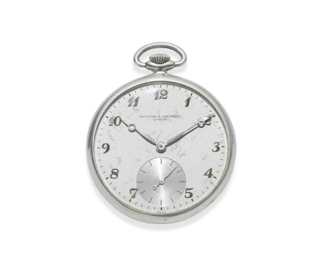 Vacheron &amp; Constantin. A rare and lightweight aluminium keyless wind open face pocket watchReference: 4348Date: Circa 195