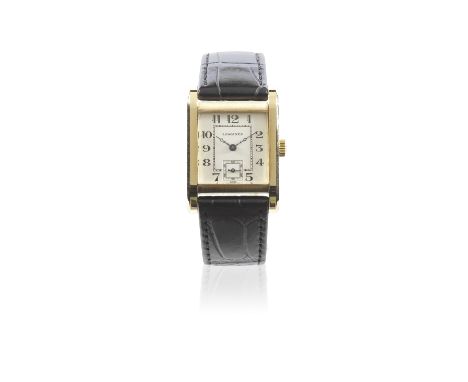 Longines. A limited edition 18K gold manual wind square wristwatchModel: DolceVitaReference: L5 669 6, Limited Edition No.221