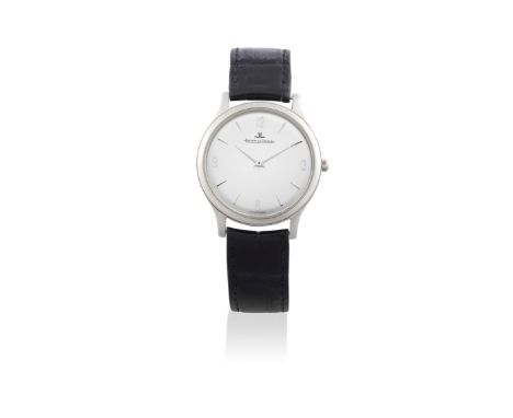 Jaeger-LeCoultre. A platinum manual wind thin wristwatchModel: Master Control 1000 Hours Ultra ThinReference: 145.6.79, Limit