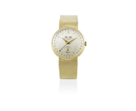 Baume &amp; Mercier. An 18K gold manual wind triple calendar bracelet watchReference: 3906Date: Circa 1950Movement: 17-jewel 