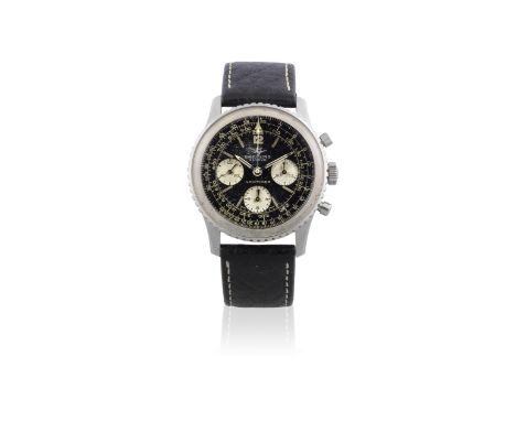 Breitling. A stainless steel manual wind chronograph wristwatchModel: NavitimerReference: 806Date: Circa 1965Movement: 17-jew