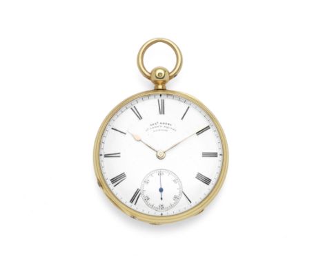 George Moore, St. John's Square, London. An 18K gold key wind open face pocket watchDate: London Hallmark for 1867Movement: G