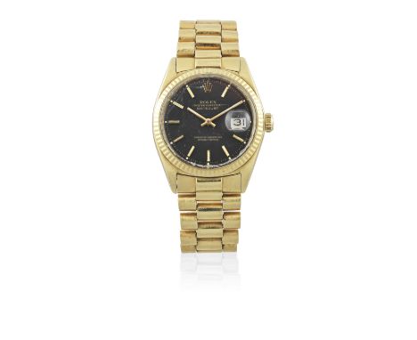Rolex. An 18K gold automatic calendar bracelet watchModel: DatejustReference: 1601Date: Circa 1968Movement: 26-jewel Cal.1570