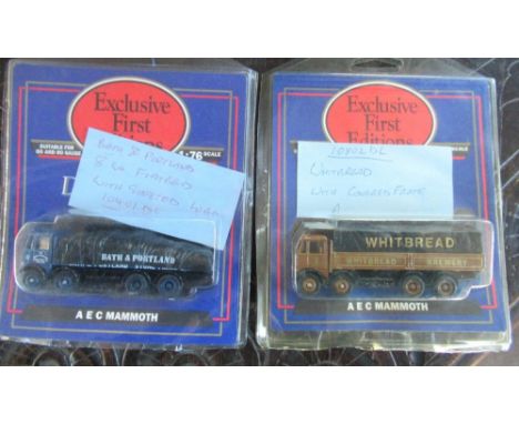 Boxed as new collection of exclusive first edition trucks, 1/76 scale inc. Whitbreads covered frame, Bath and Portland flatbe