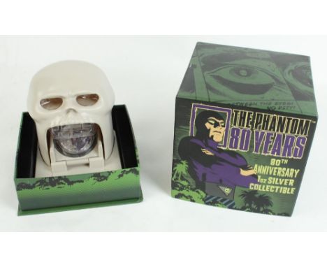 The Phantom 80th anniversary 1oz silver collectable coin in original skull cave coin case 