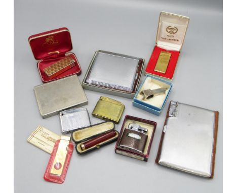 Ronson Standard lighter, Hadson lighter, Ronson Adonis lighter, Win lighter, Colibri lighter, cigar cutter, cheroot holder, e