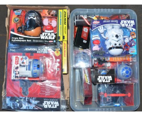 Collection of Star Wars toys, puzzles, games etc including boxed Mr Potato Head, Stormtrooper and Darth Vader, mini Bluetooth