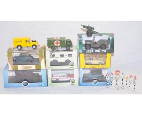 Collection of diecast model vehicles incl. Oxford 1/43 Austin Heavy 12 in Airways Blue, King George V 1929 Daimler, Vauxhall 