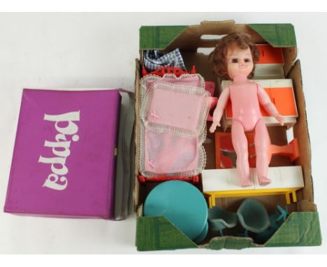 Pippa doll and her friends doll, with carry case, some clothing, accessories, and special dance instruction booklet, and a co