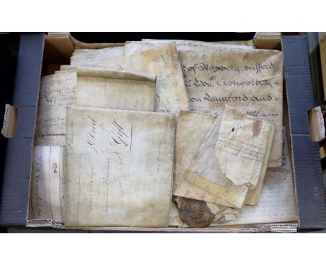 DOCUMENTS. A QUANTITY OF EARLY 19TH C PARCHMENT DEEDS, MANY RELATING TO THE NORTON FAMILY DUBLIN, C1800-1840'S (ONE 1664 WITH