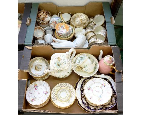 A COALPORT BONE CHINA PART DESSERT SERVICE, ROCKINGHAM, DERBY AND OTHER ENGLISH TEA WARE, ETC 