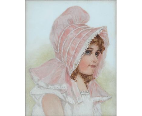 19TH C SCHOOL, PORTRAIT OF A YOUNG GIRL, WATERCOLOUR, A PAIR, 24 X 19CM, J. NICHOL, STREET SCENE, SIGNED, WATERCOLOUR, 13 X 2