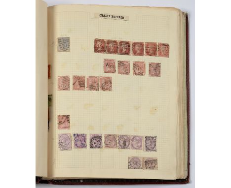 A COLLECTION OF GB, BRITISH EMPIRE AND FOREIGN POSTAGE STAMPS ON LEAVES IN R J&nbsp; LEA PORTLAND BINDER, QUEEN VICTORIA - 19