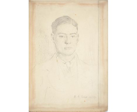 REGINALD GRENVILLE EVES RA, PORTRAIT OF A GENTLEMAN, SIGNED AND DATED 1923, PENCIL, 38 X 27CM, UNFRAMED 