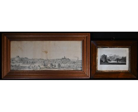 Local Interest - R L Wright, Wollaton Hall, Notts, The Seat of the Right Hon. Lord Middleton, monochrome engraving, 15cm x 21