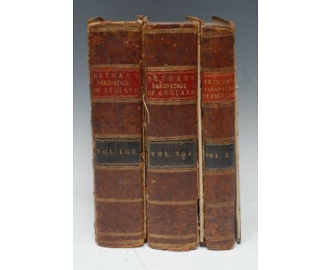 The Henham Park Copy, Provincial Imprint, Betham (The Rev. William), The Baronetage of England, or the History of the English
