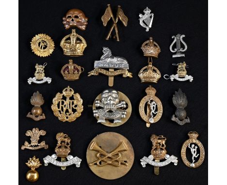 Cap Badges - various, Queen's Royal Lancers; RAF; Royal Army Pay Corps; etc (22) 
