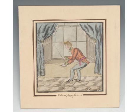 H.D. Keith (English, first-half, 19th century)  Dickson playing the Devil!, a Regency British Army officer plays the diablo i