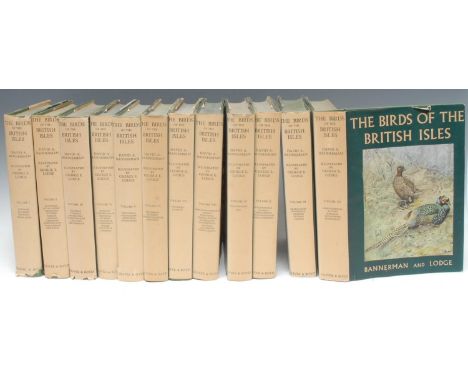 Ornithology - Bannerman (David Armitage) and Lodge (George E., illustrator), The Birds of the British Isles, twelve-volume se