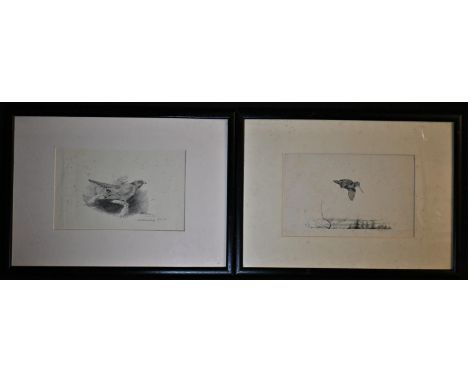 Phillip Rickman (1891 - 1982), by and after, a pair, Woodcock and Cuckoo Calling, monochrome prints, signed in pencil, 14.5cm