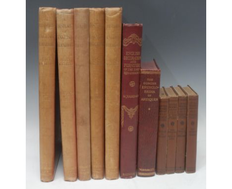 Antiques and Aesthetics - Macquoid (Percy), A History of English Furniture, four-volume set, including another volume, first 