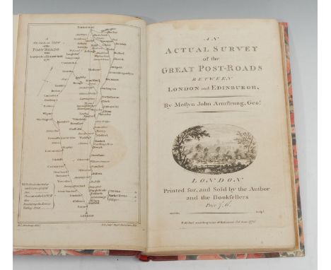 Cartography - Armstrong (Mostyn John, Geographer), An Actual Survey of the Great Post-Roads Between London and Edinburgh, fir