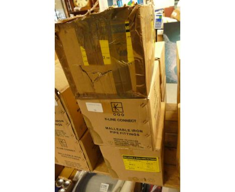 A selection of K-Connect Malleable iron pipe fittings (Type Galv) (5 x boxes)