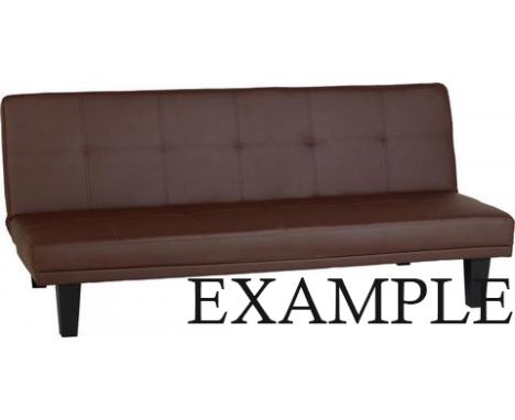 Vanya brown Pu sofa bed