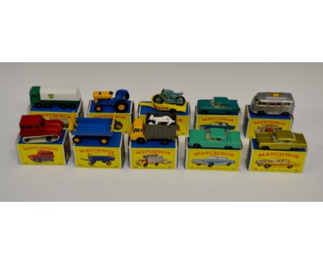 Matchbox 75s - No31c Lincoln Continental, light sea green body, black wheels;  No32c Leyland Tanker BP;  No33b Ford Zephyr;  