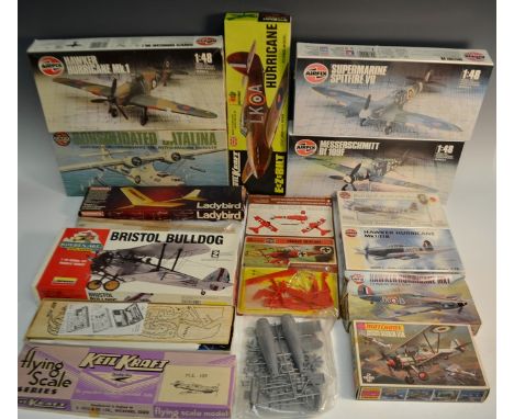Kits - Airfix 05007-6 Consolidated Catalina PBY-5A;  02067-9 Hurricane;  20042 Hawker Hurricane MK1/11B (sealed);  02083 Nort